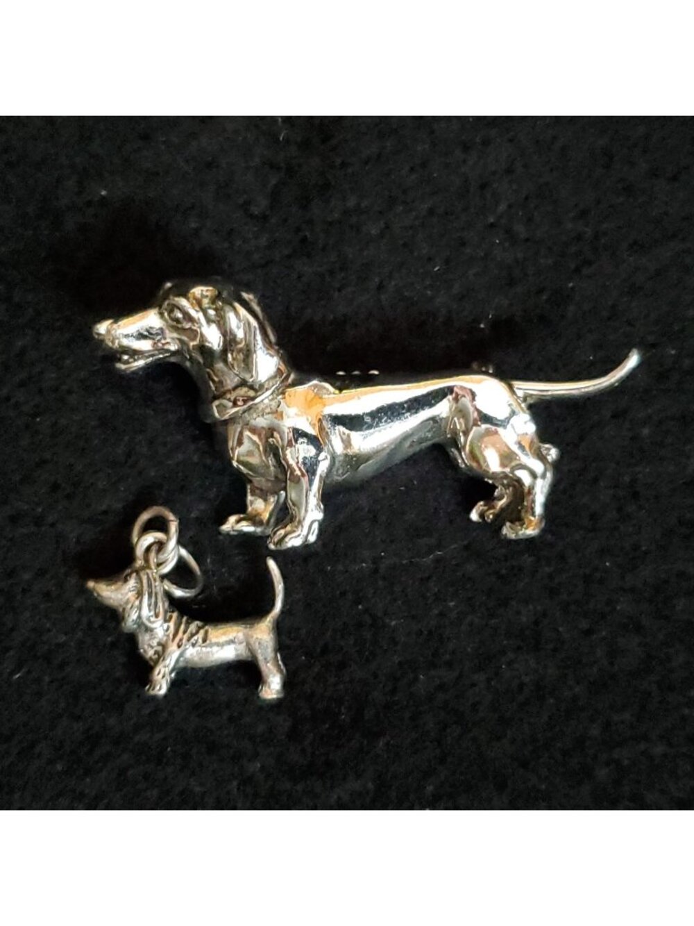Dachshund Brooch Charm Lot Silver Tone Dog Canine